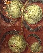 unknow artist Details of Still Life with Peach Bough and Glass jar oil on canvas